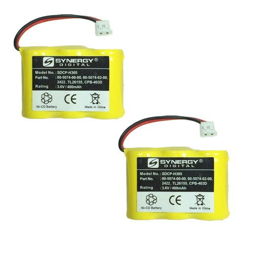 Vtech Cordless Phone Battery Combo Pack - 2x UL122 Ni-CD 3.6V 350mAh Replacement Batteries