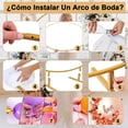 thumbnail image 4 of Arco Globos de Bodas con Base 2M, Kit de Marco Circular de Globos Metal Dorado Soportes de Fondos Redondo para Fiesta, Gran Aro Desmontable para Decoraci&oacute;n de Floral Ceremonia Cumplea&n, 4 of 7