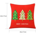 thumbnail image 3 of MMTX Red Cushion Covers Christmas Pillowcases, 4pcs 45 x 45cm Pillowcases, Christmas Tree Snowflakes Cushion Covers Xmas Throw Pillow Cases for Sofa Couch Bed, 3 of 7