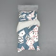 thumbnail image 2 of Ambesonne Abstract Bedding Set 4 Pcs, Playing Cards, Queen, Slate Blue Red Black, 2 of 3