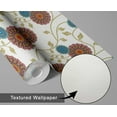 thumbnail image 6 of S4Sassy Blooming Dahlia Wallpaper - White Wall Covering, 25" x 360" Self-Adhesive Textured Vinyl Walls Paper, Wallwrap, DIY Wall Covering For Boho aesthetic wall decor, Living Room, Living Spaces, 6 of 9