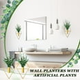 thumbnail image 4 of OldPAPA 10 In Hanging Planters with Artificial Aquatic Plants, Metal Vase, 2 Piece, 4 of 7