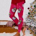 thumbnail image 2 of Gibobby Mallas Termicas Afelpadas Mujer Leggings para mujer Moda Entrenamiento Leggings Navidad Impresión Color Bloque Pantalones Elástico Leggings (Rosa, M), 2 of 3