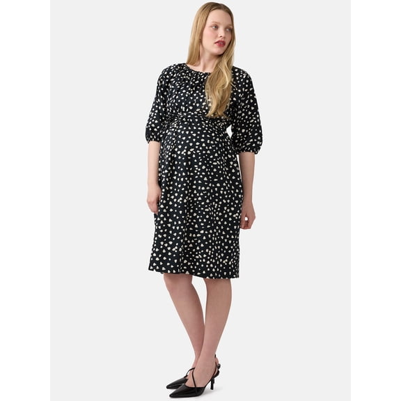 Ingrid & Isabel For Every Belly Women’s Maternity Midi Cotton Dress, Sizes S-XXL
