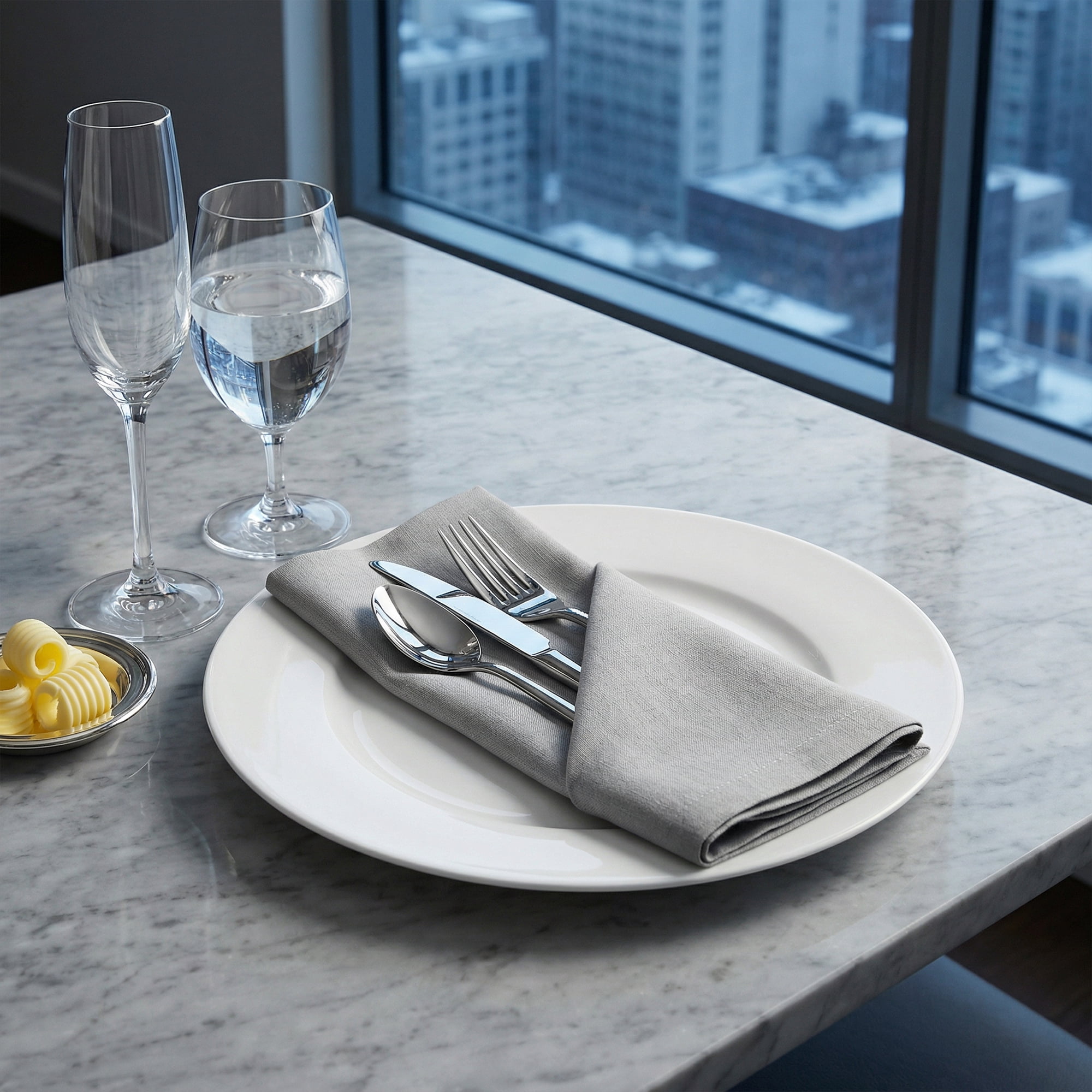 Unique Bargains 6Pcs Cotton Reusable Party Cloth Napkins Gray 18x18inch
