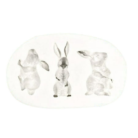 

Whigetiy Rabbit Silicone Mold Bunny Cake Mold Vegetable Fudge Candy Mold Chocolate Ice Block French Dessert Cake Decorations