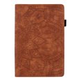 thumbnail image 6 of Case for iPad Mini 7th Gen 8.3" 2024/Mini 6th Gen 8.3" 2021, Multi-Angle Viewing Folio Stand Smart Shell Embossed Pattern PU Leather Cover with Auto Sleep/Wake Pencil Holder Card Slot Case, Brown, 6 of 7