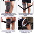 thumbnail image 4 of Rodillera, rodillera ajustable, rodillera para rótula y ligamentos, rodillera de compresión, rodillera para osteoartritis, protección ajustable para correr, 4 of 5