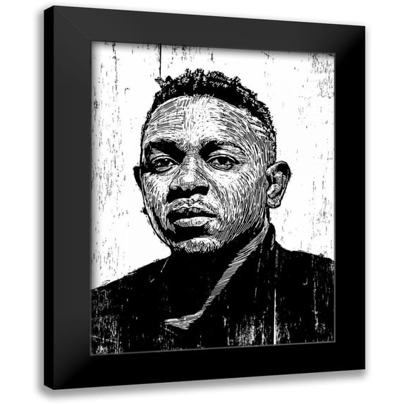Shigley, Neil 19x24 Black Modern Framed Museum Art Print Titled - Kendrick Lamar