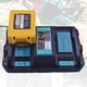 thumbnail image 3 of Adecuado para cargador batería litio Makita Makita 6A 18-14V DC18RD cargador dual con interfaz USB (regulaciones europeas), 3 of 9