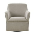 thumbnail image 2 of Augustine Swivel Glider Chair, Grey Fabric Accent Chair for Living Room, 360° Swivel, Solid Wood Frame, 300lb Capacity, No Assembly Required. Perfect for relaxation!, 2 of 8