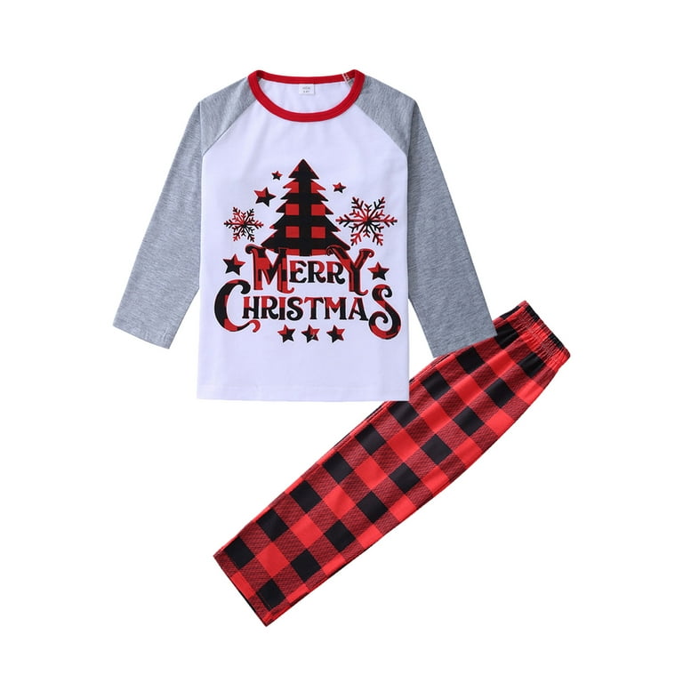 Gureui Family Matching Christmas Pajamas Set Christmas Tree Plaid