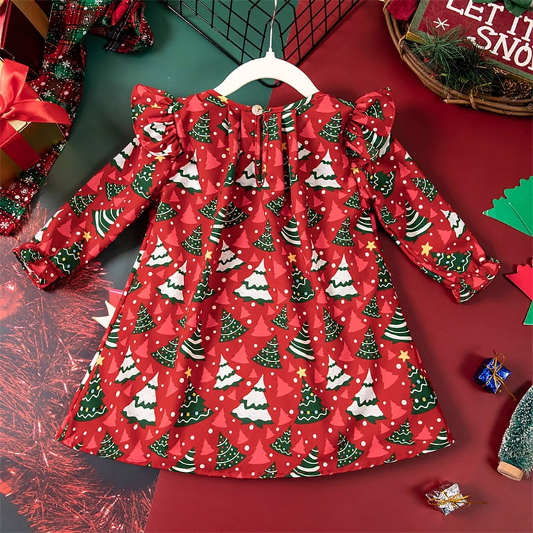 white christmas dresses Seindeal Toddler Girls Christmas Dresses Tutu Fancy Sleeveless for Festival  Party Princess Costumes Gown 2-10Years 2022 – SeinDeal main image 1