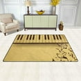 thumbnail image 3 of SKYSONIC Lightweight Soft Area Rugs Vintage Musical Background with Piano and Notes Floor Mat Doormat for for Rooms Entrance Hardwood Floor Living Room Nursery Rugs, 31x20 inch, 3 of 6