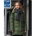 thumbnail image 3 of WenVen Women's Winter Jacket Insulated Coat Waterproof Parka with Detachable Hood Army Green M, 3 of 11