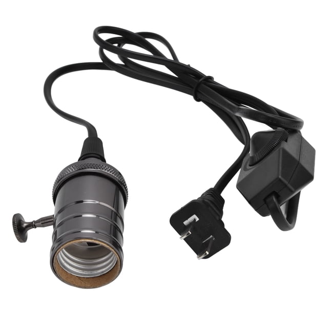 Kits de lámparas Equipo de iluminación de estilo retro práctico regulable para bombillas con base E26 Enchufe estadounidense 110-240 V Negro perla