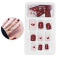 thumbnail image 1 of 24 Uñas Postizas, Cobertura Completa, Puntas De Uñas Postizas, Uñas Postizas De Ataúd, Uñas Postizas Con Purpurina Brillante, Uñas Postizas Artificiales De Cubierta Completa, 1 of 7