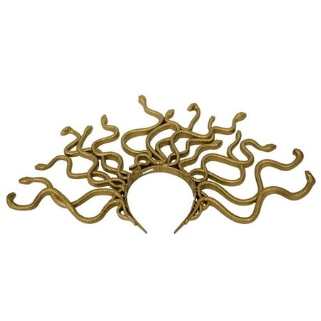 Gold Medusa Snake Headband Headpiece Greek Roman Mythology Costume Accessory