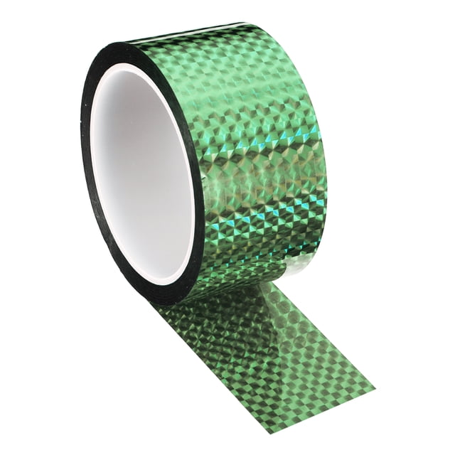 Uxcell 50mmx50m Prism Tape Holographic Reflective Self Adhesive Decor, Green