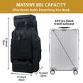 thumbnail image 3 of Mochila Vaupan 80L para Camping y Senderismo Impermeable con Puerto USB Negra, 3 of 7