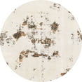 thumbnail image 1 of Ahgly Company Indoor Round Abstract Tan Brown Abstract Area Rugs, 3' Round, 1 of 6