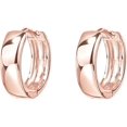 thumbnail image 3 of Pendientes de poste Huggie de plata de ley chapada en oro de 14 quilates | Aros Pequeños |Pendientes de Oro para MujerOro Rosa esquí esquí Gafas de esquí, 3 of 5