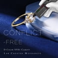 thumbnail image 3 of Anillo MOOSEA Moissanite de 1,2 quilates en D, color VVS1, oro amarillo de 14 quilates, 3 of 7