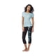thumbnail image 2 of Aeropostale - Playera básica de punto con cuello redondo transparente para mujer, verde, mediano, 2 of 3