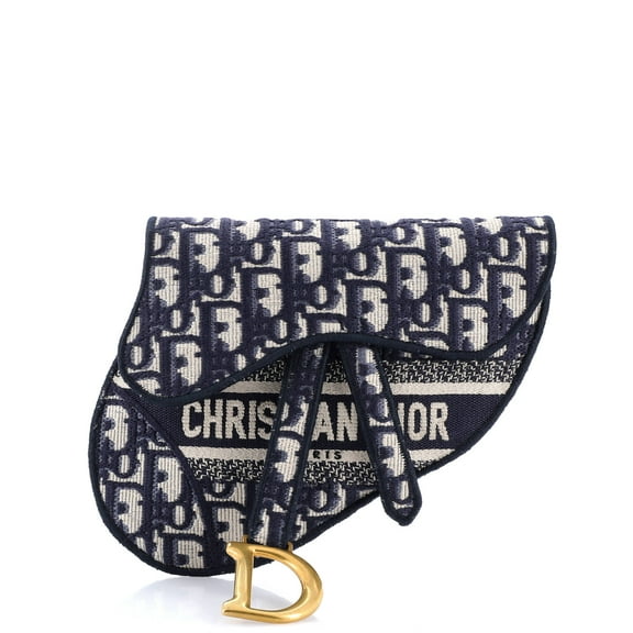 Pre-Owned Saddle Belt Bag Logo Embroidered Oblique Canvas By Rebag