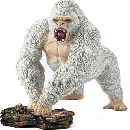 VSFAOV Gorilla King Kong Toys Action Figure with Realistic Rock Action Figure Rampage Gorilla Fight Mode Gorilla Ape Solid Wild Animal Figurines for Role Playing Story Telling Toy