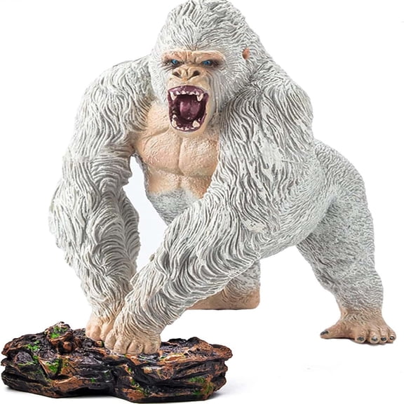 VSFAOV Gorilla King Kong Toys Action Figure with Realistic Rock Action Figure Rampage Gorilla Fight Mode Gorilla Ape Solid Wild Animal Figurines for Role Playing Story Telling Toy