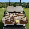 thumbnail image 3 of COEQINE Universal Golf Cart Seat Cover for 2-Seaters, Folds Like a Bag with Handle, 51.2x30.3 Inch Fit for EZGO/Yamaha/Club Car, 4-Pocket, Machine Washable, Retro Cowhide Cow Print, 3 of 8