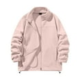thumbnail image 5 of Timoontee Men's 3-in-1 Hiking Jacket Coat Outdoor Casual Windbreaked Jacket Fleece Lined Warm Coats Hooded Workwear Color Block Full Zip Outerwear Coat Pink XXXL, 5 of 9