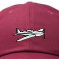 thumbnail image 2 of DALIX Aviator Airplane Ball Cap Embroidered Hat in Maroon, 2 of 6