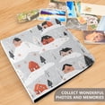 thumbnail image 4 of FORMRS 3 Ring Photo Album 4"x6" Self Adhesive Large Capacity PU Leather Cover, Cartoon Red Houses, 4 of 8