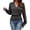 Gray, variant on V-Neck Wrap Tops for Women Long Sleeve Slim Fit Blouse with Belt - Casual Pullover Tunic Shirt for Daily Wear and Work.