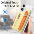 thumbnail image 5 of Back Wallet for iPhone 16 Case with Card Holder, PU Leather RFID Blocking Card Slots Zipper Purse Case with Wristband, Magnetic Clasp Flip Stand Clear Durable Phone Cover, Yellow, 5 of 10