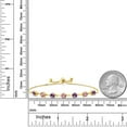 thumbnail image 2 of 18K Yellow Gold Plated Silver Purple Amethyst and Pink Lab Grown Diamond Infinity Tennis Bracelet for Women (2.40 Cttw, Gemstone February Birthstone, Round 4.5MM, Fully Adjustable up to 9 inch), 2 of 4