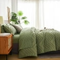 thumbnail image 4 of Davulos Queen Comforter Set 7 Pieces Soft Bedding Sets Green Queen Bed in a Bag with Comforter, Sheets, Pillowcases & Shams, 4 of 8
