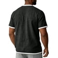 thumbnail image 4 of CCRFTGI Mens Shirts Big and Tall Short Sleeve Crew Neck T-Shirts Summer Athletic Lightweight Tee Shirts for Men with Pocket Black L, 4 of 7