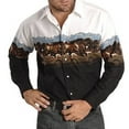 thumbnail image 1 of Lefu Mens Long Sleeve Shirts Western Tribal Ethnic Vintage Retro Button Outwear Tops, 1 of 4