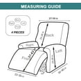 thumbnail image 2 of Velvet Recliner Cover 4 Pieces Printed Lazy Boy Chair Covers Recliner Sofa Slipcover Anti-Slip Fitted Furniture Protector with Elastic Bottom, 2 of 7