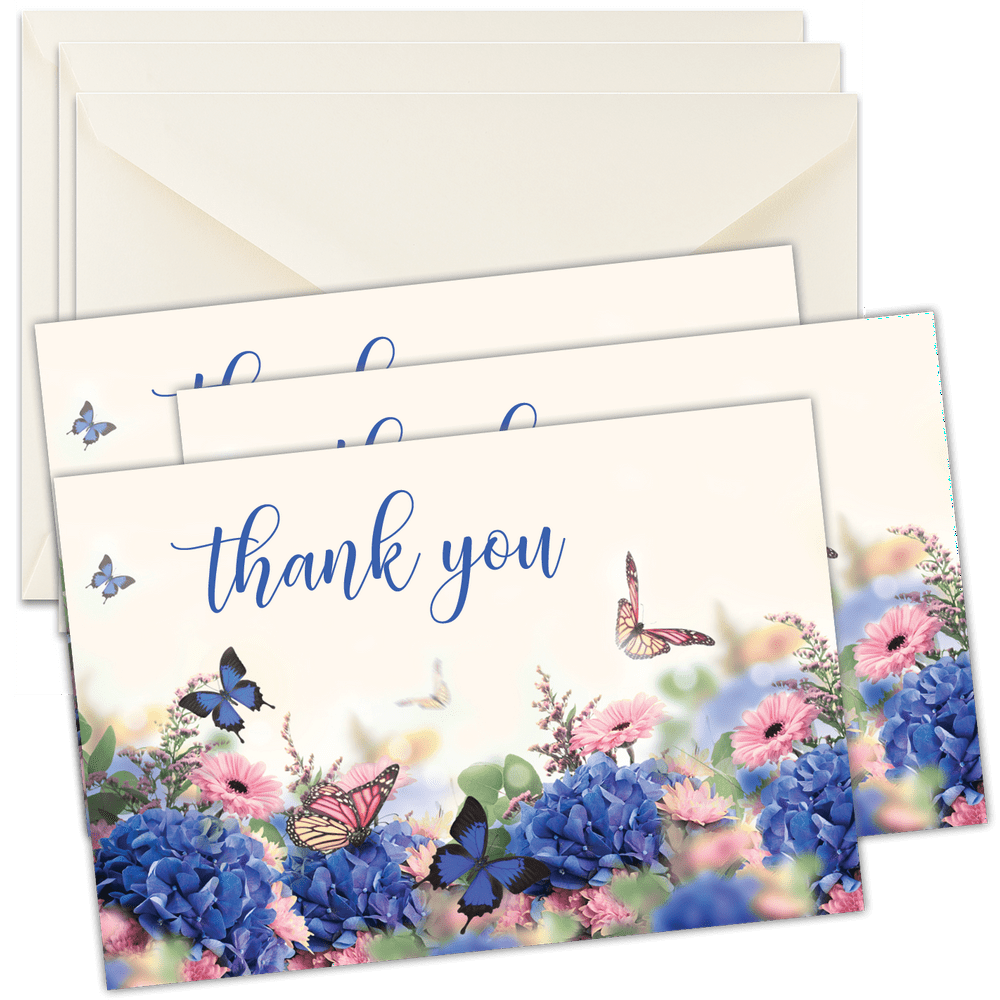 50 Floral Funeral Sympathy Bereavement Thank You Cards With Envelopes