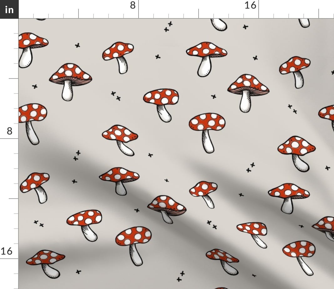mushroom quilting fabric
