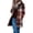 Khaki, variant on Trench Jackets for Women Plaid Mid-Length Shacket Coat Long Sleeve Lapel Button Winter Trench Coat Jacket with Pockets