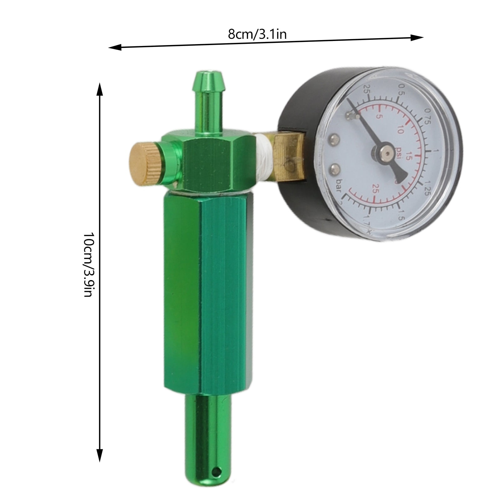 Rupoun Carburetor Leak Detector Pressure Gauge Testing Kit Replacement for Walbro 57211 Outdoor Lawn Garden Mower Engine Tool Parts (5.12 inches / 13 cm)