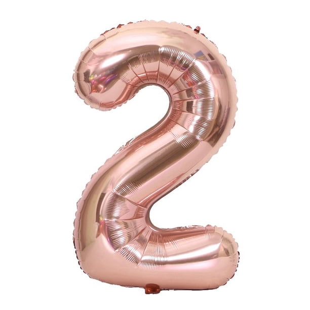 Globo de aluminio digital grande de 90 cm, globo de helio de papel de aluminio para cumpleaños de 40 pulgadas, dorado, plateado y oro rosa