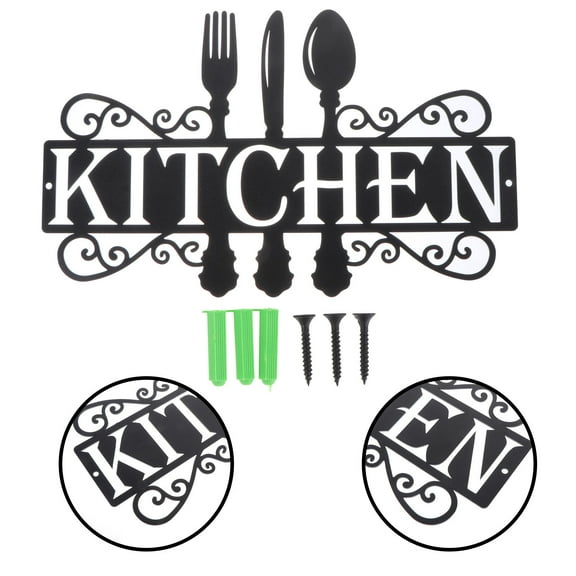 LEORX 1 Set Restaurant Wall Iron Sign Kitchen Wall Decor for Business Owners