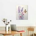 thumbnail image 3 of PIKWEEK  Lavender Canvas Wall Art Butterfly with Purple Flower Artwork Elegant Paintings for Living Room Bedroom Bathroom Wall Decor,Stretched and Framed Ready to Hang,, 3 of 5