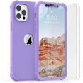 thumbnail image 2 of ORETech Compatible avec Étui iPhone 12 Pro Max avec 2 Protecteurs d'Écran en Verre Trempé 6.7 Pouces, Étui Rigide en Silicone pour iPhone 12 Pro Max Violet, 2 of 7